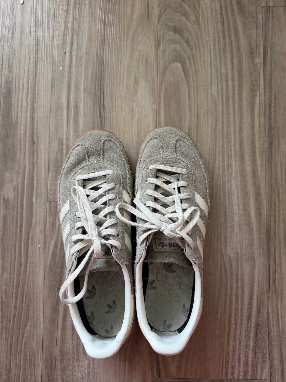 adidas spezial Sneakers in suede Taupe and white